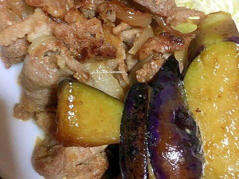 茄子と豚肉の生姜焼き